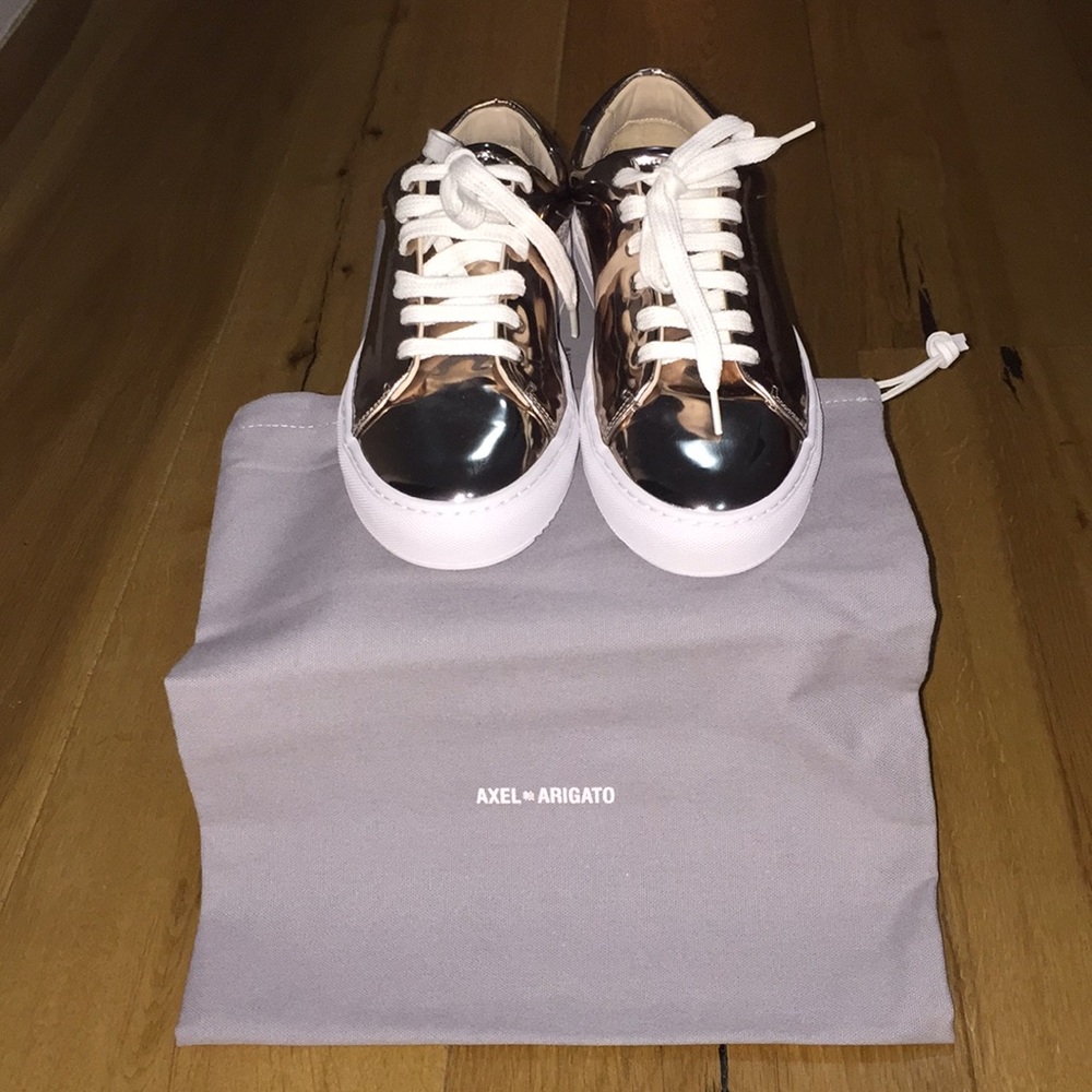 AXEL ARIGATO METALLIC BRONZE SNEAKERS